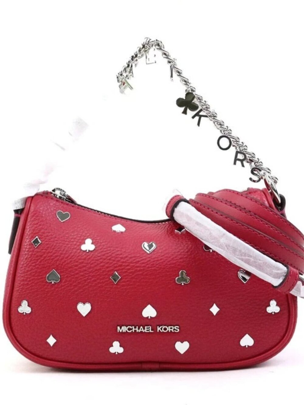 Auth Michael Kors Shoulder Bag Pink leather r11290i